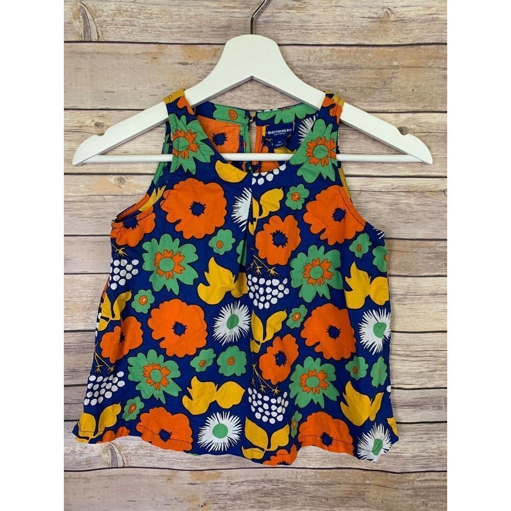 Marimekko Target Girls M Floral Shirt Sleeveless